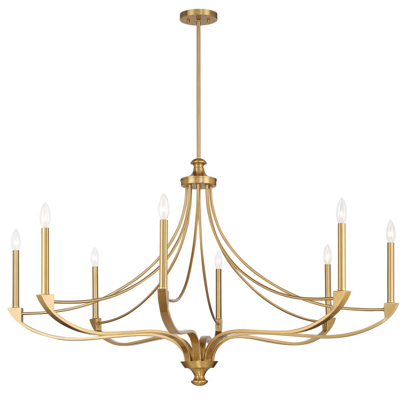 Preserve 8-Light Chandelier in Warm Brass, Warm Brass