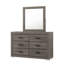 Ensemble de chambre avec grand lit 4 pièces en chêne gris avec lit, commode, miroir et table de chevet-1637380272