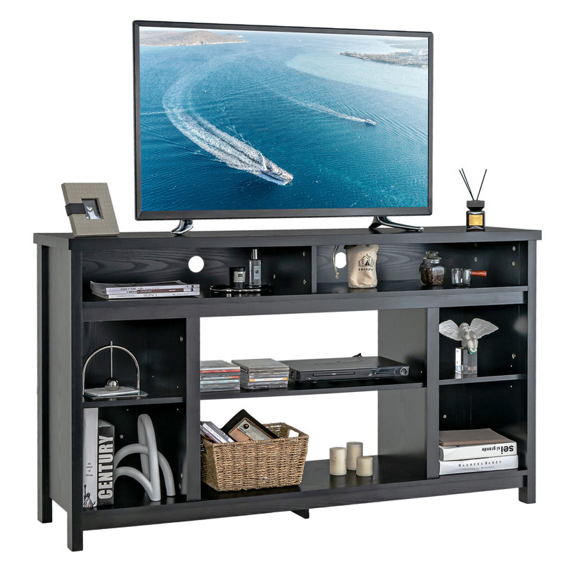 Ebern Designs 58'' Tv Stand Entertainment Console Centre W/ Adjustable Open Shelves Up To 65''