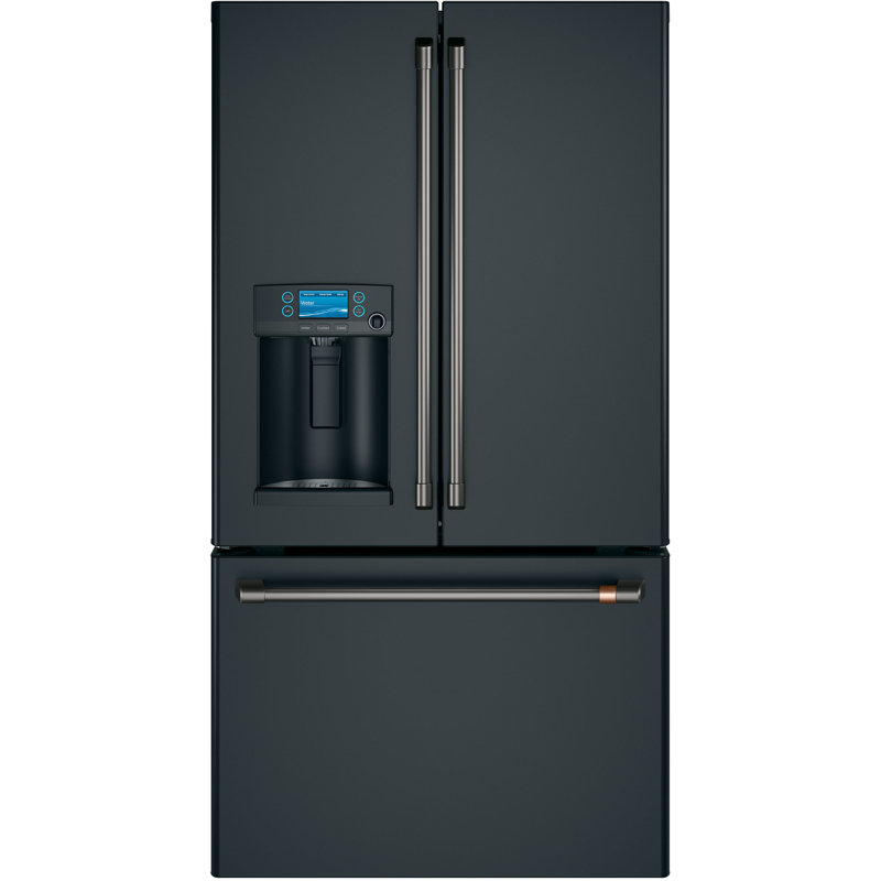 Café 36" French-Door 27.8 cu. ft. Smart Refrigerator with Hot Water Dispenser, Matte Black
