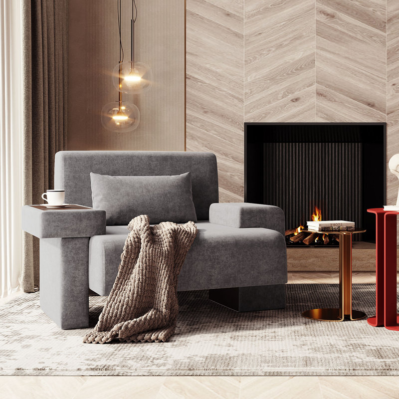Oversized Armchair, Gray