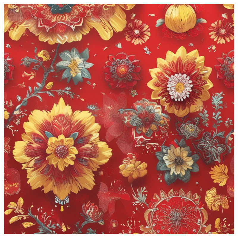Couvertures à motif floral rouge, 60in W x 80in H