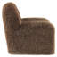 Chaise d'appoint en fausse fourrure brune Mina-2084365406