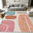 Peach Pink Abstract Shapes carpet-easy to clean, machine-washable, soft and comfortable; suitable for door mats, kitchens, living rooms, bedrooms, corridors, and laundry areas. Easy to clean, durable carpet for home decoration.-670975425