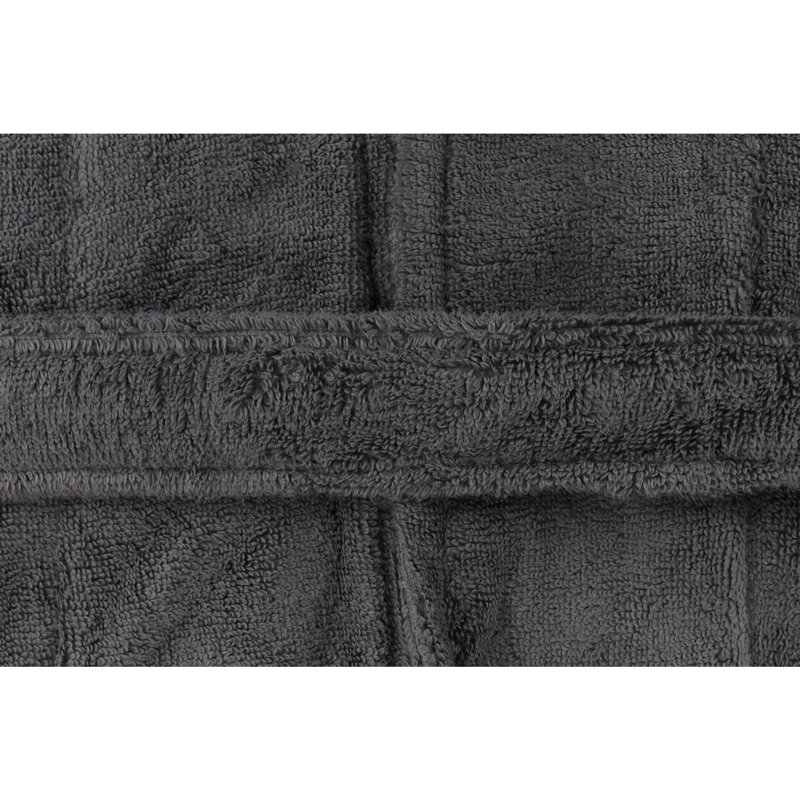 Peignoir mi-mollet unisexe Boersma, L, Gris foncé