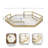 Mirrored Hexagon Tray with Handles
