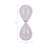Decorative Glam Glass Hourglass Sculpture for Office Decor - Modern Object Accent for Bedroom Styling, Living Room Tabletop or Home Decoration - Pink-970907112-969638724