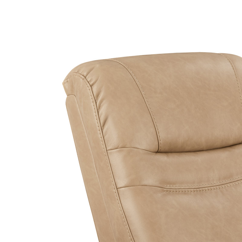 Fauteuil inclinable électrique pivotant Martina, Similicuir brun