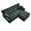 Canapé 2 places avec repose-pieds Modern Chenille-265438829