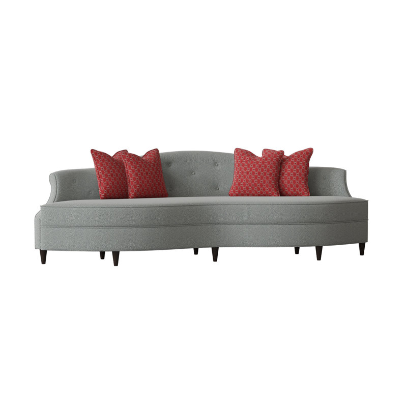 Tinsley Sofa, Maya Cyan, Asher Lemon, American Walnut