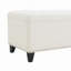 Banc de rangement avec repose-pieds avec charnière de sécurité et capitonnage à boutons en lin-1291711042