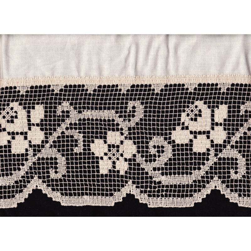 Cantonnière 59 po Meryem Lace, Beige/Écru