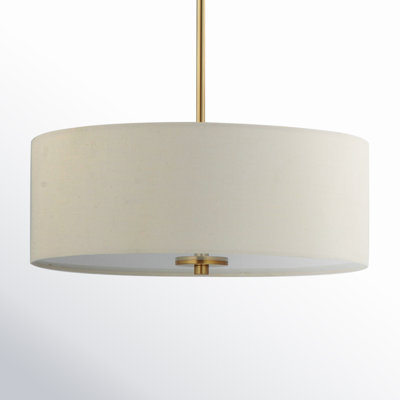 Juna 3 Light Linen Steel Dimmable Pendant