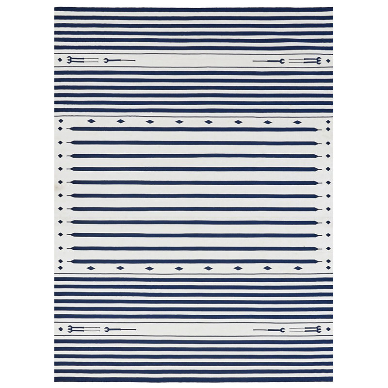 Kyree - Navy, Rectangle 8' x 10'