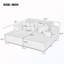 Canapé modulaire rembourré avec 4 coussins-479946199