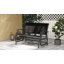 Outsunny 2-Person Outdoor Glider Bench Patio Double Swing Loveseat Black