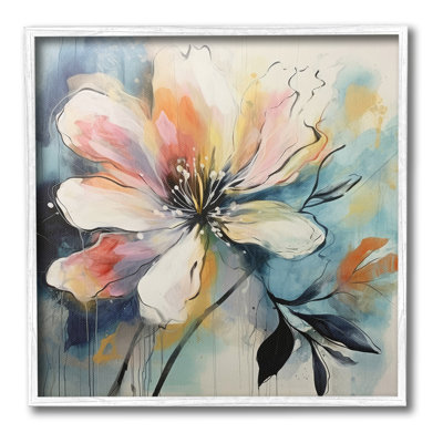 Bd-103_FG " Modern Pink Blossom Single Picture Frame " by Lazar Studio on Canvas