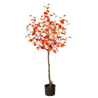 48'' Faux Birch Tree in Pot Liner