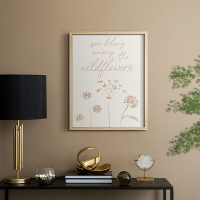 Wildflowers Framed Print - Solid Wood