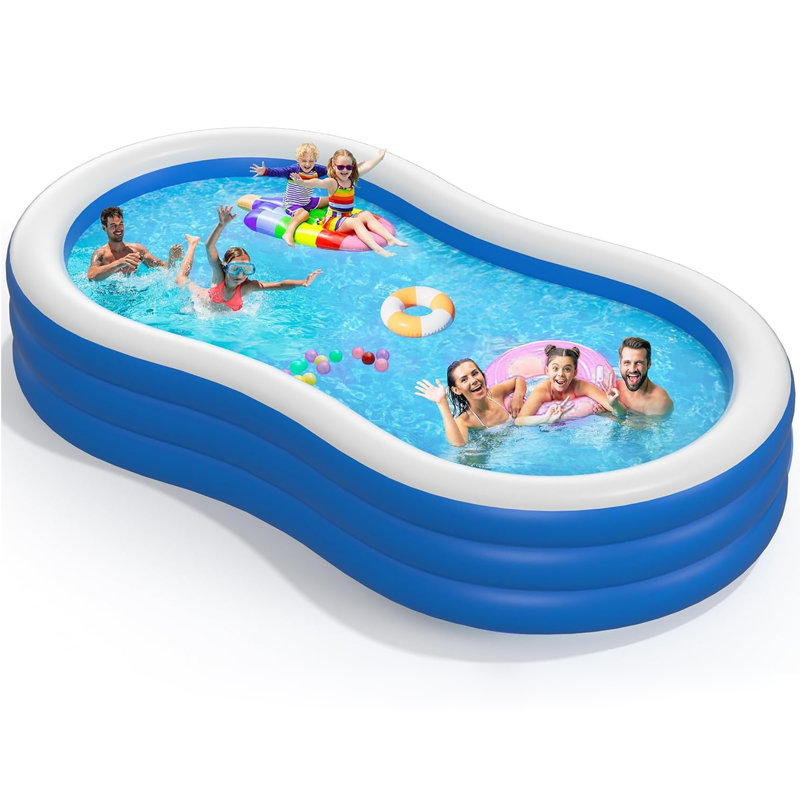 Très grande piscine gonflable: idéale pour les fêtes d'été dans la cour pour les adultes (pompe à air non incluse)