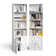 Fellsburg 6-Tier Bookshelf Set, 2-Pciece 70 Inch Tall Bookcase with Barn Door, Freestanding Wood Storage Shelf Display Shelf