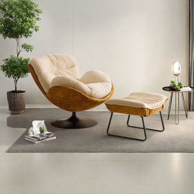 Swivel comfortable light luxury leisure chair