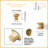 1 1/4"  Length Square Knob Multipack