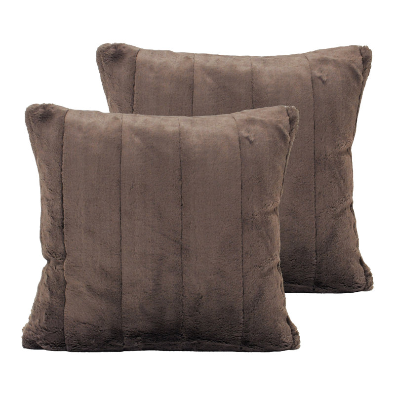 Square Cushion, Taupe, Feathers, 55cm H x 55cm W x 3cm D