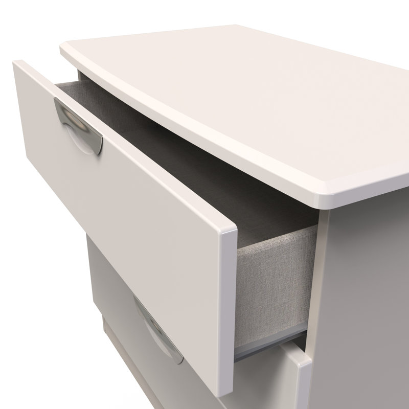 Fully Assembled Ratley 3 Drawer Chest, Kashmir Gloss