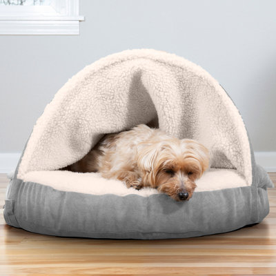 Faux Sheepskin Memory Top Foam Pet Bed