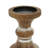 Wood Beaded Pillar Decorative Brown Candle Holder Set