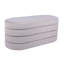 Banc avec rangement en velours taupe