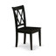 Ensemble table et chaises de cuisine 7 pièces comprenant une table de salle à manger rectangulaire avec rallonge papillon et 6 chaises, 107 x 152 cm, noir