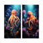 Popart Octupus Impression - Octopus/Squid Canvas Art Print Set Of 2-398149230-398149227