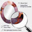 Or et rose marbre Essence I - miroir mural ovale moderne rose-1932572365
