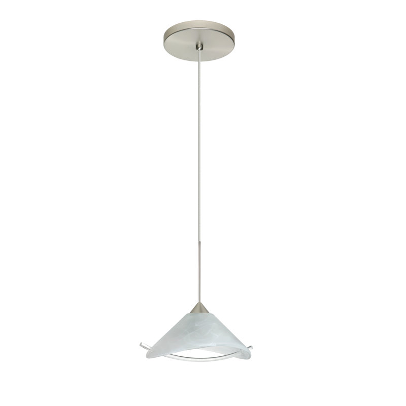 Grainger 1 - Light Single Pendant, Satin Nickel, Halogen
