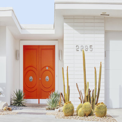 " Orange Door In Palm Springs " by Eye Poetry Photography