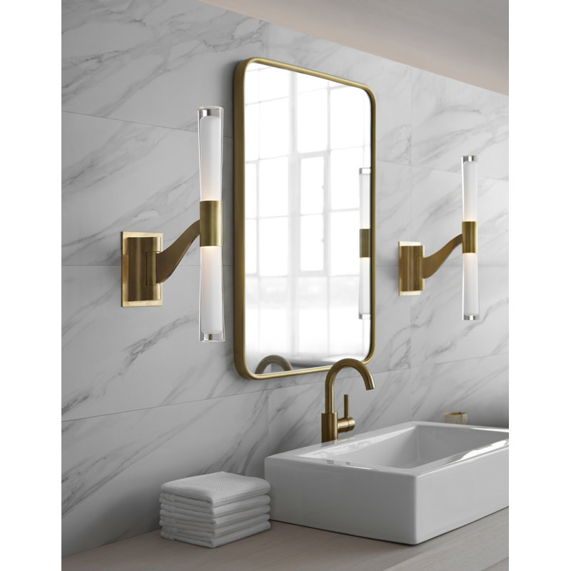 AERIN Brenta Single Articulating Sconce, Hand-Rubbed Antique Brass