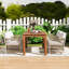 Ensemble repas d'extérieur 5 pièces avec table rectangulaire et 4 fauteuils et coussins en rotin tissés à la main-61612984