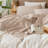 Moomee Striped Flat Sheet 100% Washed Cotton Linen Like Textured Breathable Lightweight-125894534-125894530