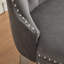 Banc en velours pour causeuse double pour la salle à manger, sièges de cuisine et de salle à manger, banc capitonné à 2 places avec boutons faits à la main, dossier à oreilles, pieds en acier inoxydable argenté brossé, style Mid-Century, paquet simple, gris-1023220769-1023220780