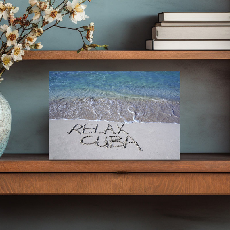 Relax Cuba, Varadero, Cuba Abstract Beach Landscape Wall Art, 12" H x 18" W