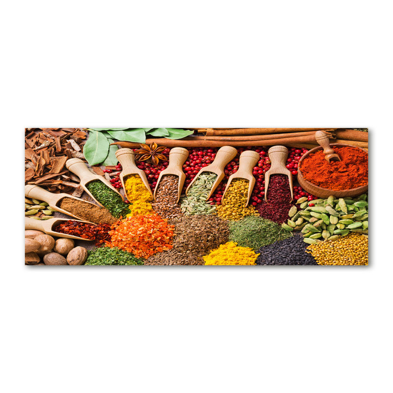 Colorful Spices - Print, Glass, 70cm H x 100cm W x 4cm D