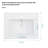 White Rectangular Single Vanity Top, 24"X18", 1 Faucet Hole, Overflow (Sink Only) | Gift Idea