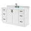 ARIEL Kelly 49 Single Sink Bathroom Vanity with Italian Carrara Marble Top-100472433-136317157-136317160