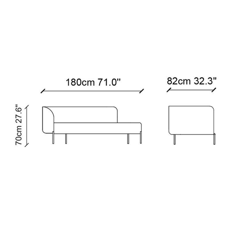 Chaise longue Rhuddlan