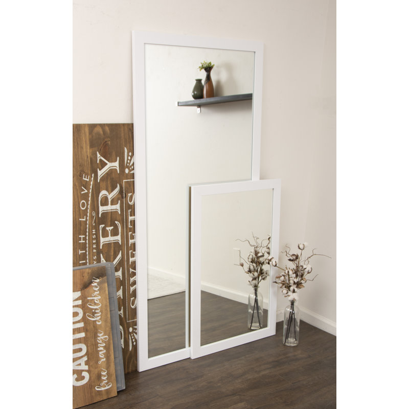 Miroir décoratif Amany Gallery, Blanc mat, 39 po x 30 po