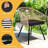 4-Person Wicker Patio Dining Set with Cushions