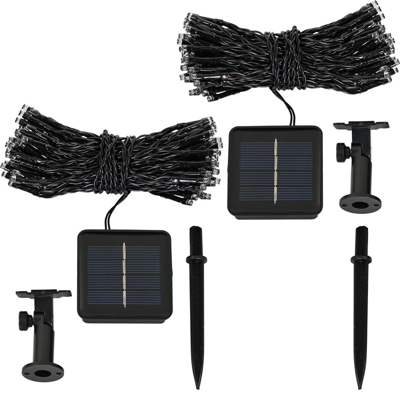 Nandu Outdoor 100 - Bulb 34'' Solar Powered LED Wide Angle LED String Light, Blue