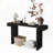 Distressed Wood Finish Rustic Farmhouse Console Table-943519850